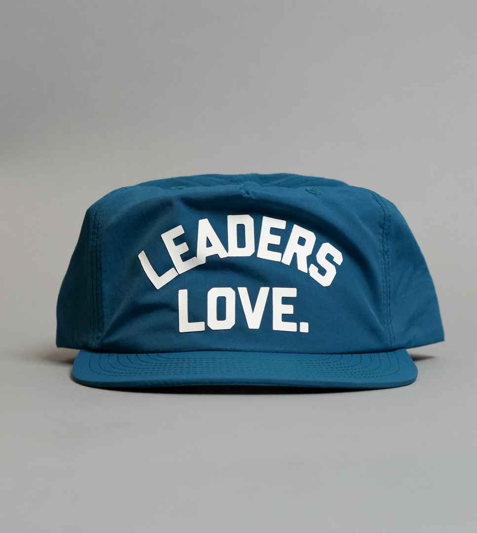 Aqua Blue Leaders Love Nylon Hat